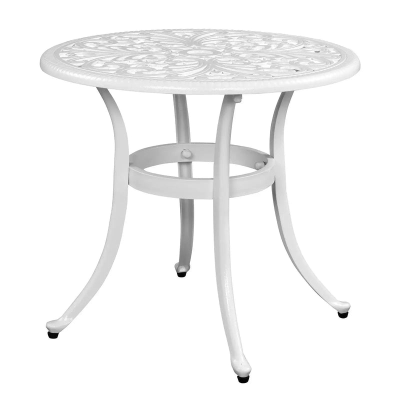 Round Cast Aluminum Patio Side Table by House Of Avana