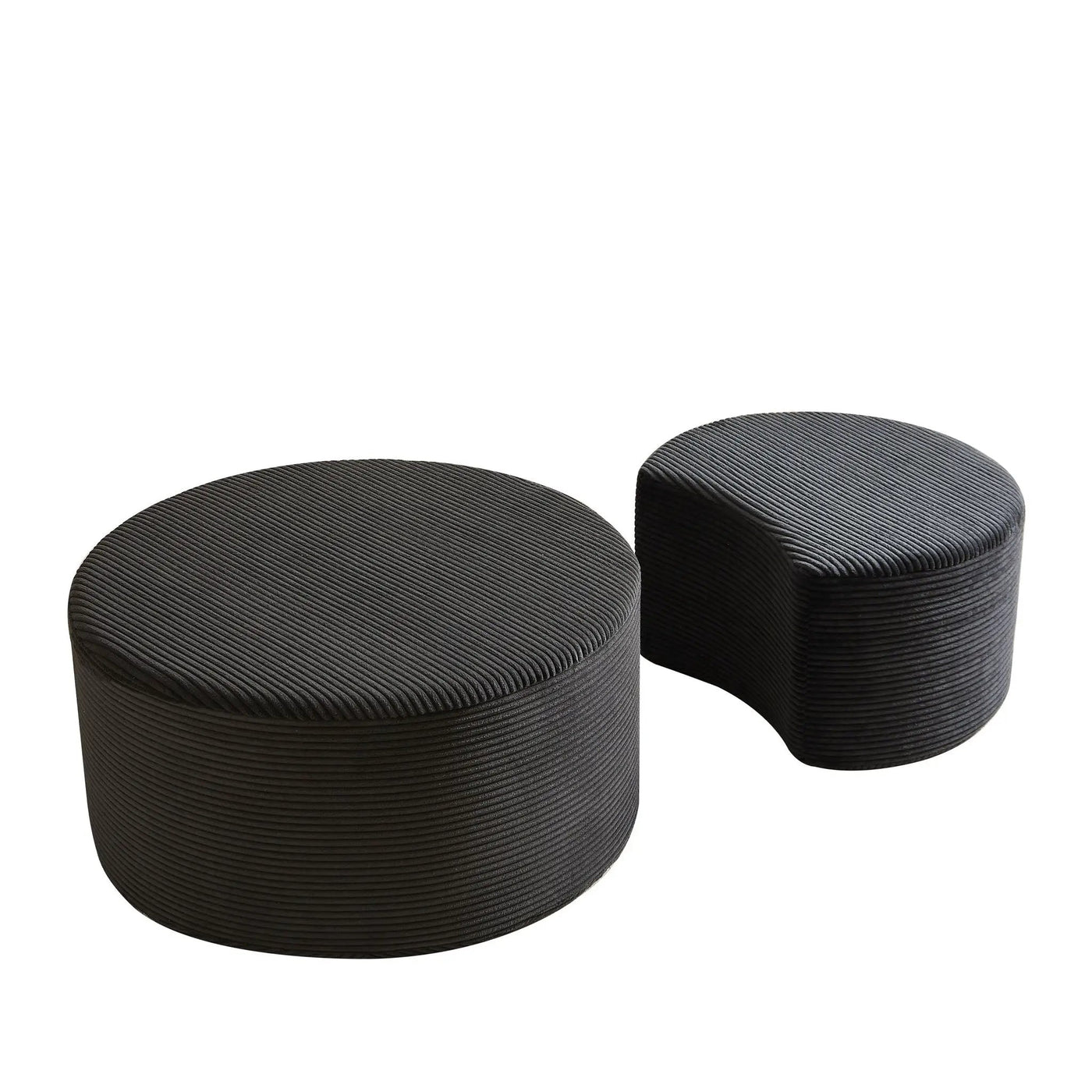 Modern Upholstered Round Coffee Table For Living Room (Set of 2) by HouseOfZazla