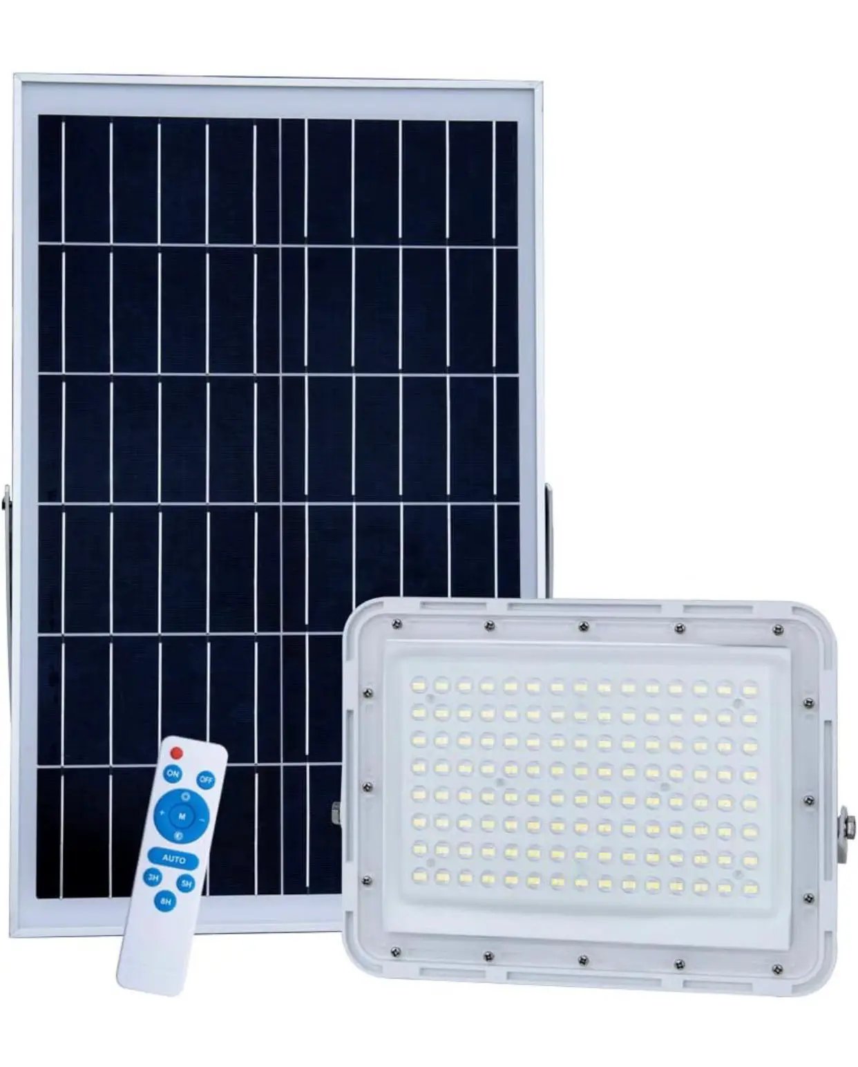 2300W LED Solar Aluminum Frame Flood Lights,24000LM Street Flood Light Waterproof with Remote Control by Outdoor Solar Outlet