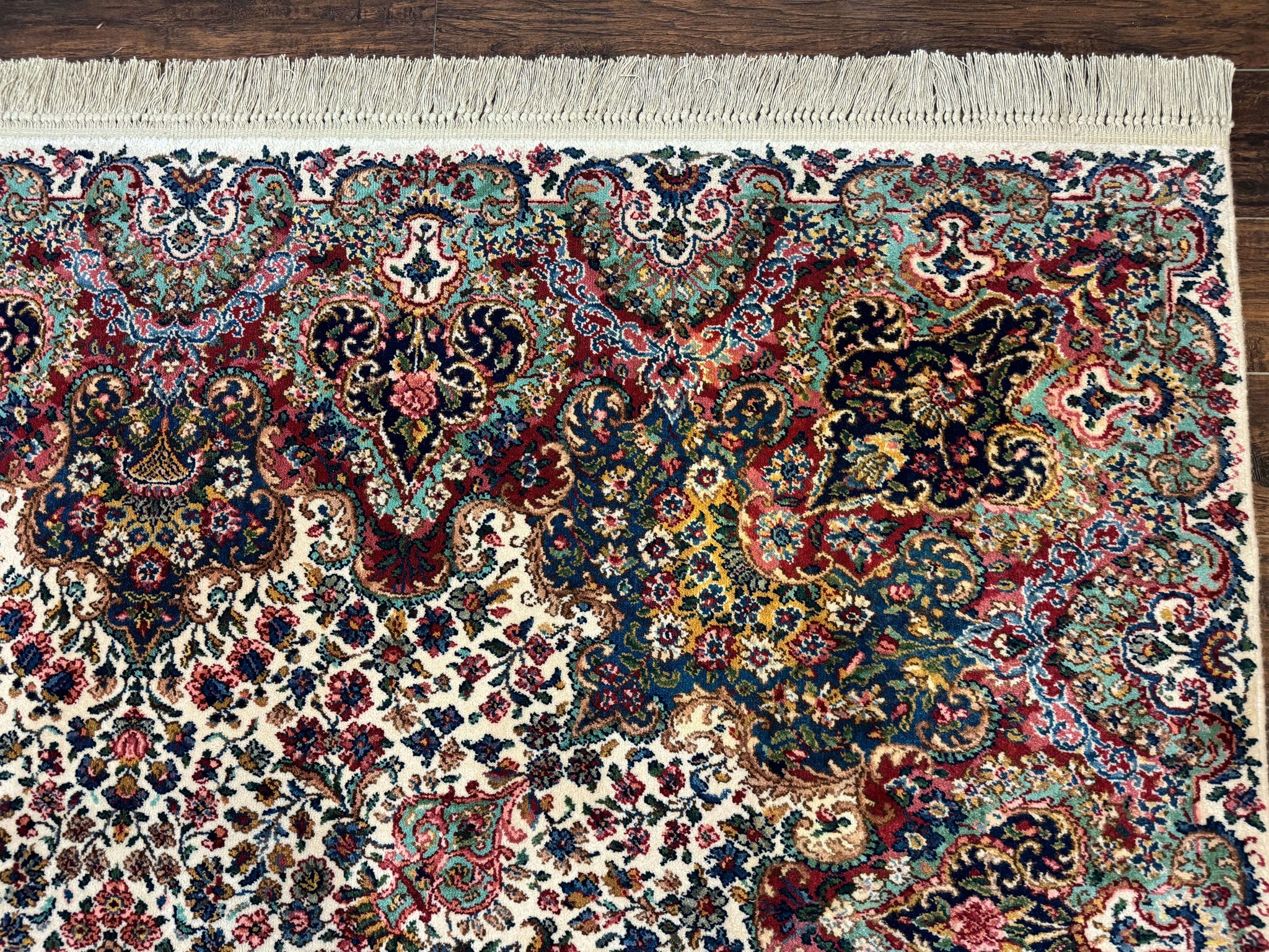 Karastan Rug #742 Floral Kirman 8.8 x 12, Wool Pile, Vintage Original Series, Rare by Jewel Rugs