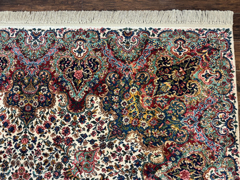 Karastan Rug #742 Floral Kirman 8.8 x 12, Wool Pile, Vintage Original Series, Rare by Jewel Rugs