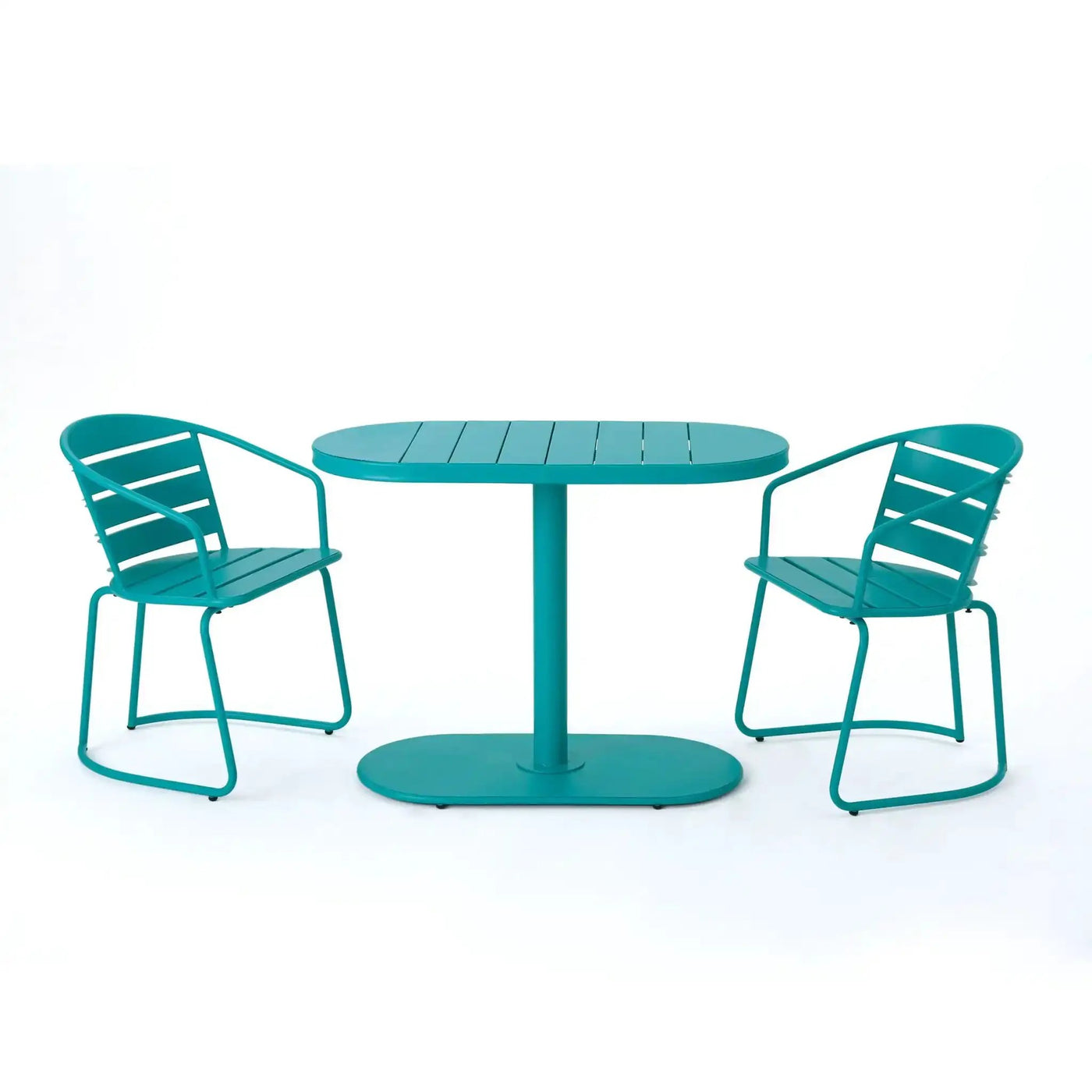 3 Piece Elegant Outdoor Bistro Set With 2 Chairs And Oval Table by HouseOfZazla