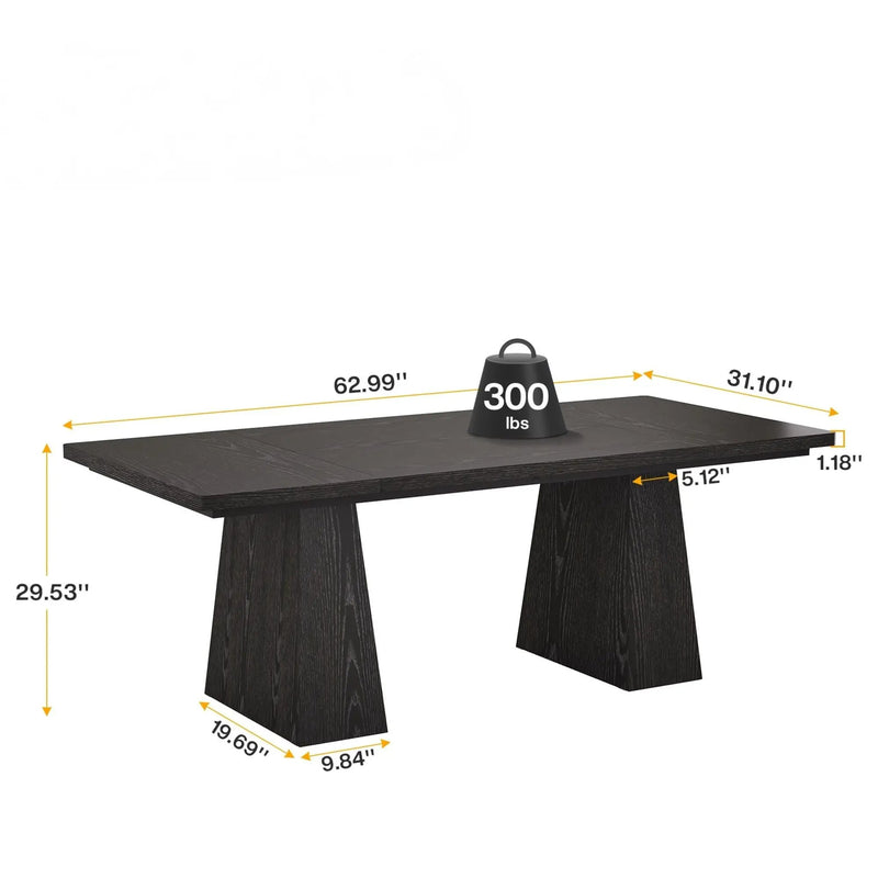 Executive Desk, Workstation With Double Pedestal For Home Office