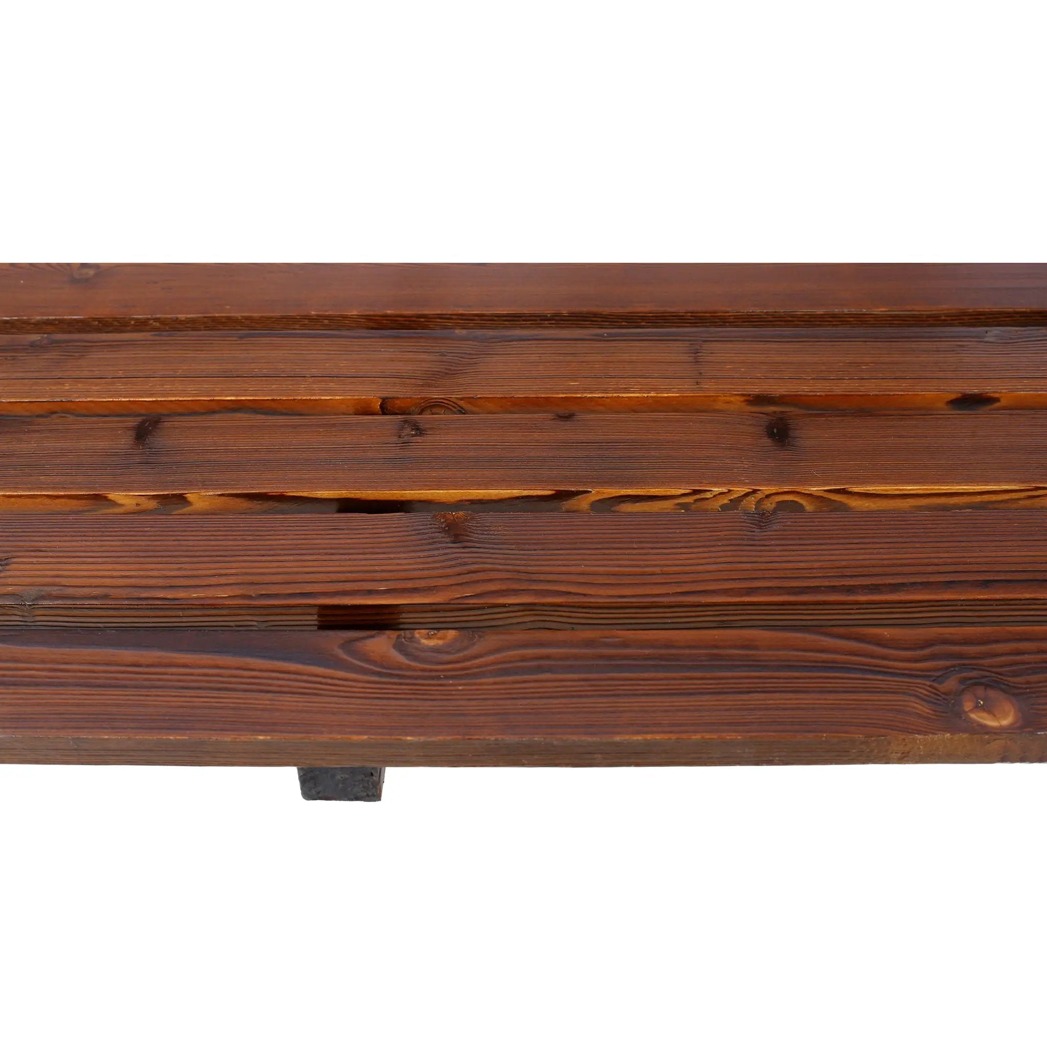 Rustic Country 2 Person Wooden Wagon Wheel Bench With Slatted Seat And Backrest - Brown by HouseOfZazla