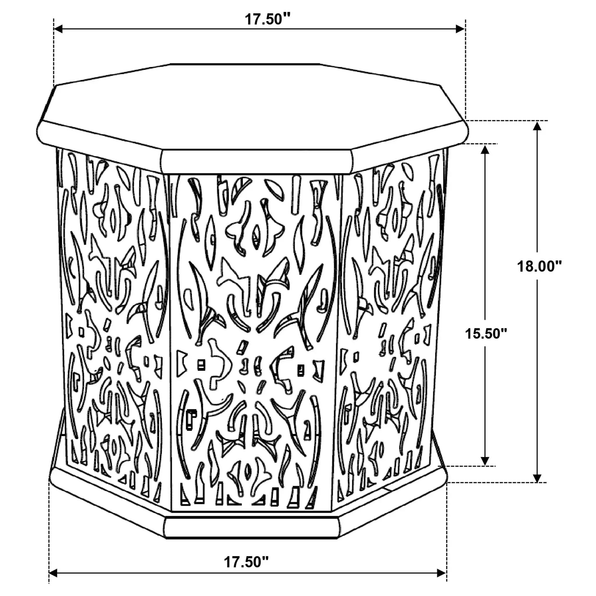 Torres Octagonal Solid Mango Wood Side Table Natural Brown by Unique Piece Furniture