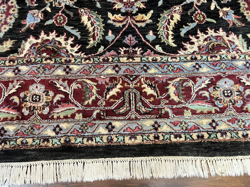 Indo Persian Rug 8x10, Nourison Carpet, Floral, Hand Knotted Vintage Wool Rug by Jewel Rugs