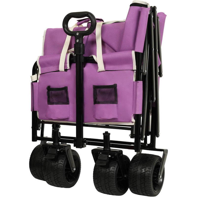 3-in-1 Folding Wagon Cart with Bench Seat & Storage by HouseOfZazla
