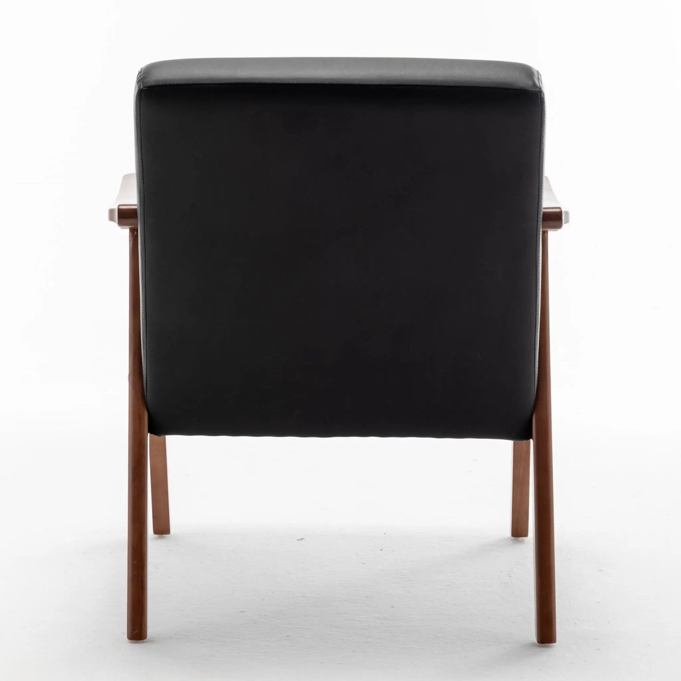 Mid Century Modern Accent Chair With Solid Wood Frame And Extra Thick Backrest by HouseOfZazla
