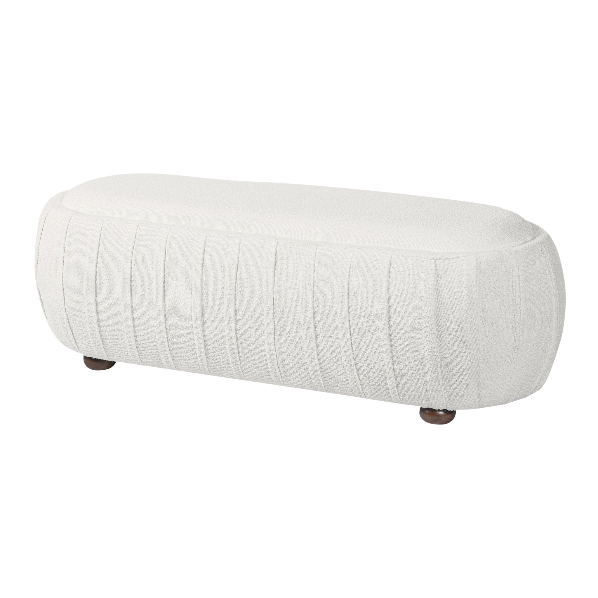 Upholstered Ottoman, Oval Shape by HouseOfZazla