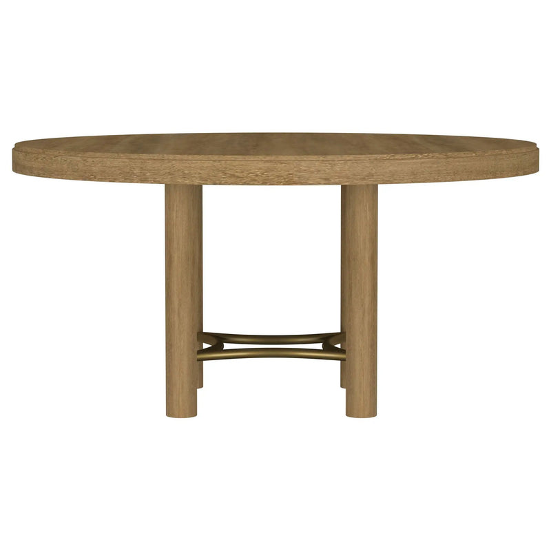 Arini 60-inch Round Wood Dining Room Table Sand Wash by Unique Piece Furniture