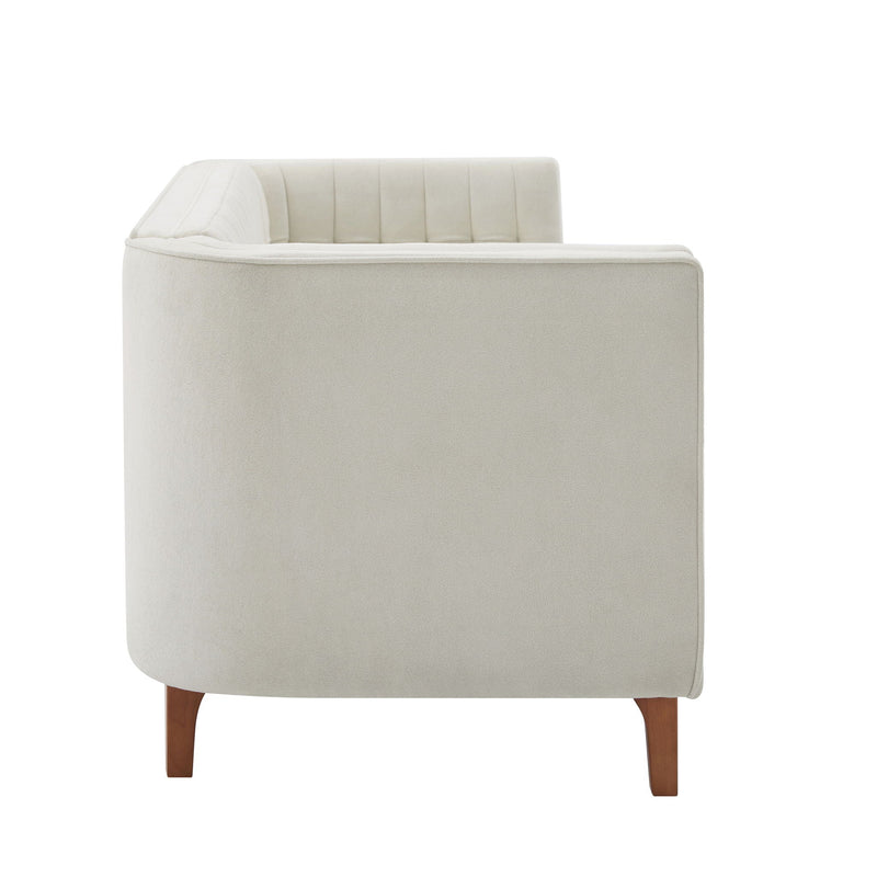 Modern 3 Seater Sofa Upholstered Couch with Curved Armrests by HouseOfZazla