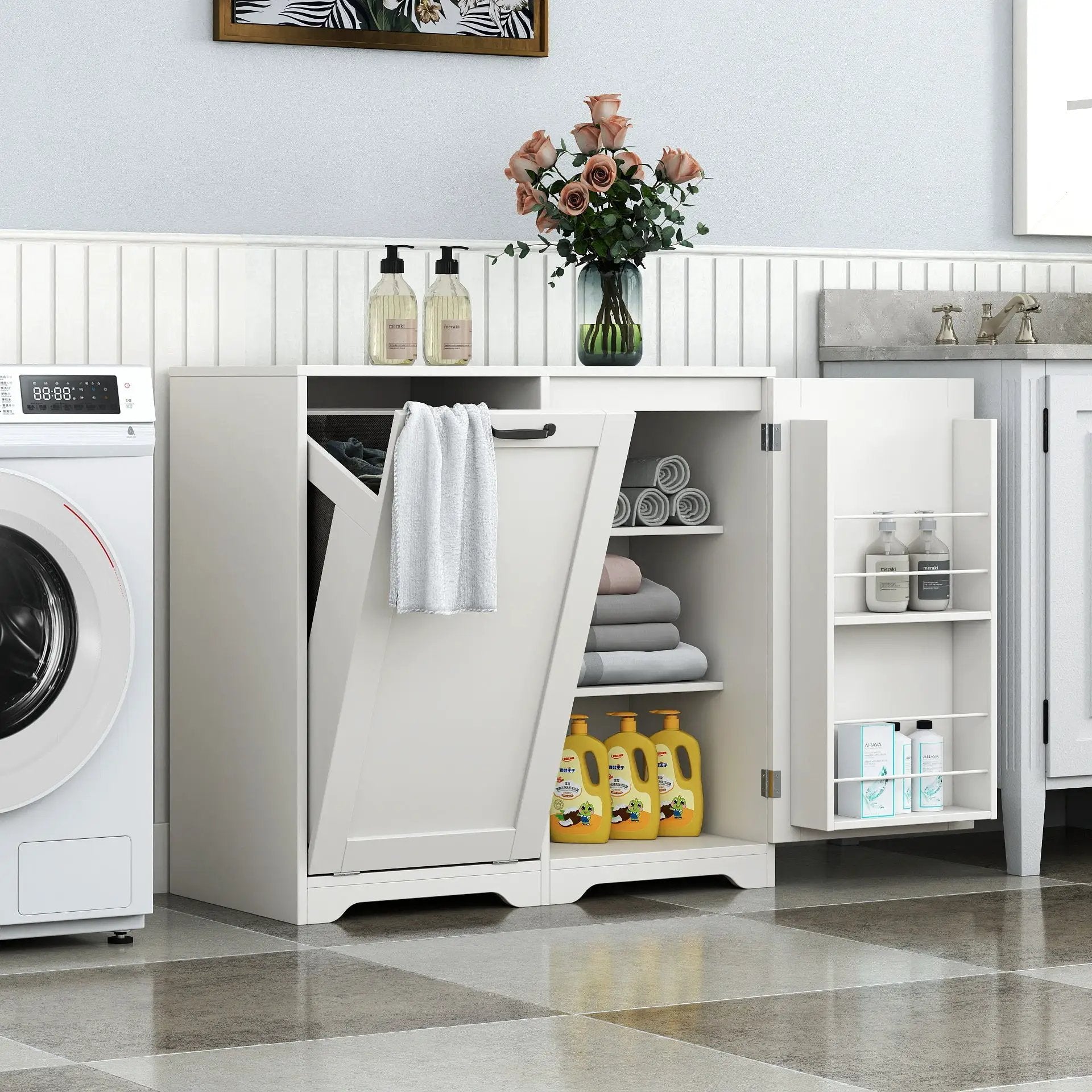 Laundry Cabinet with Tilt-Out Hamper by HouseOfZazla