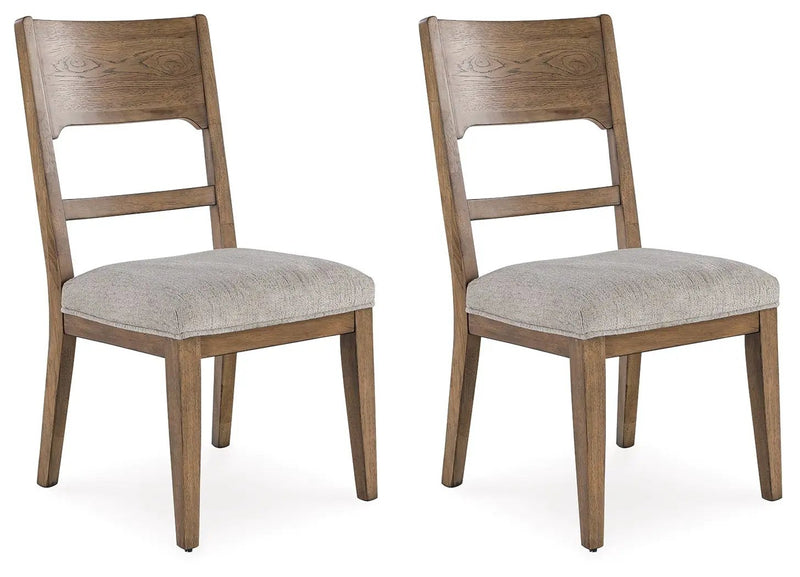 Cabalynn - Dining Uph Side Chair (Set of 2) - Oatmeal / Light Brown by Unique Piece Furniture
