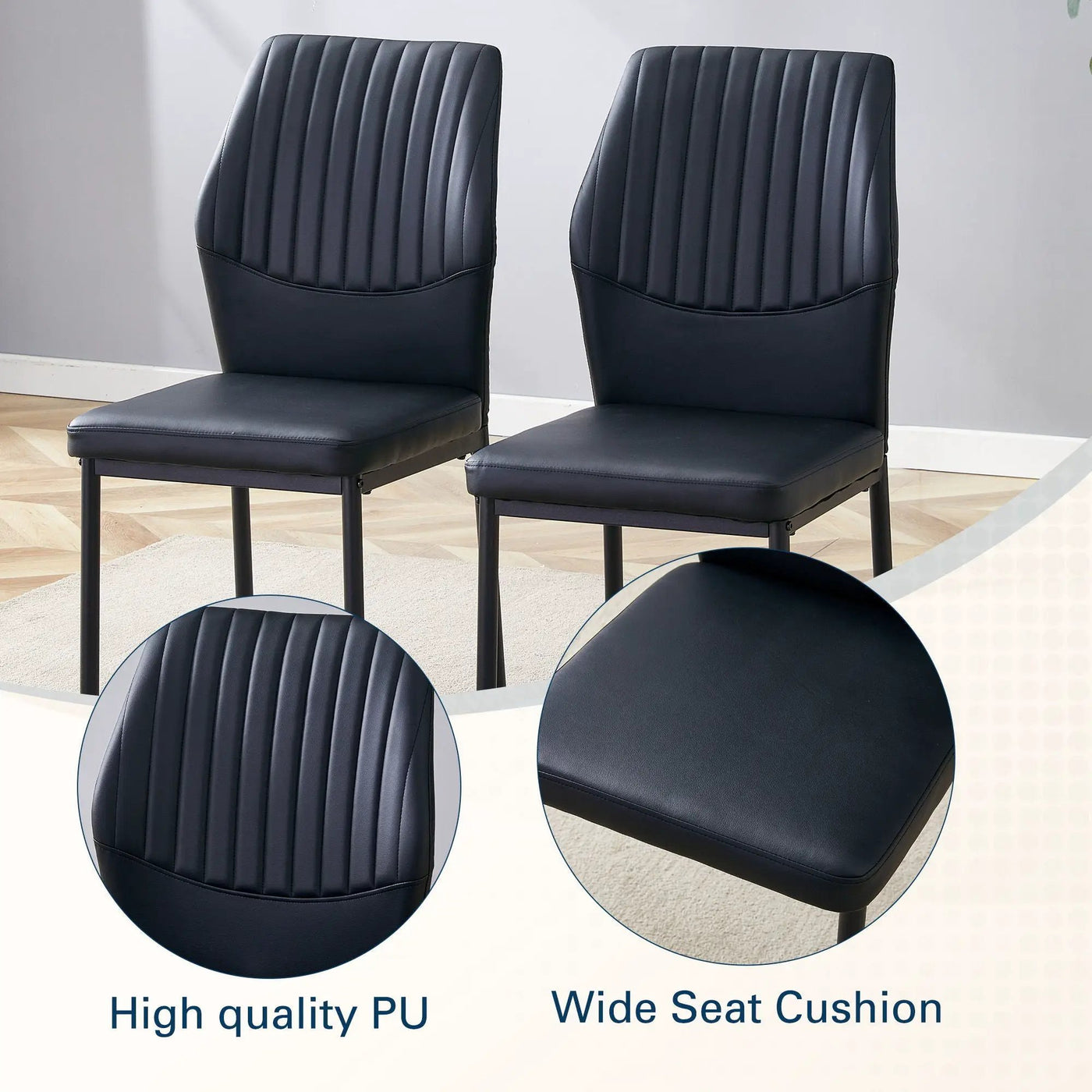 Ergonomic Simple Chair With Metal Leg by Unique Piece Furniture
