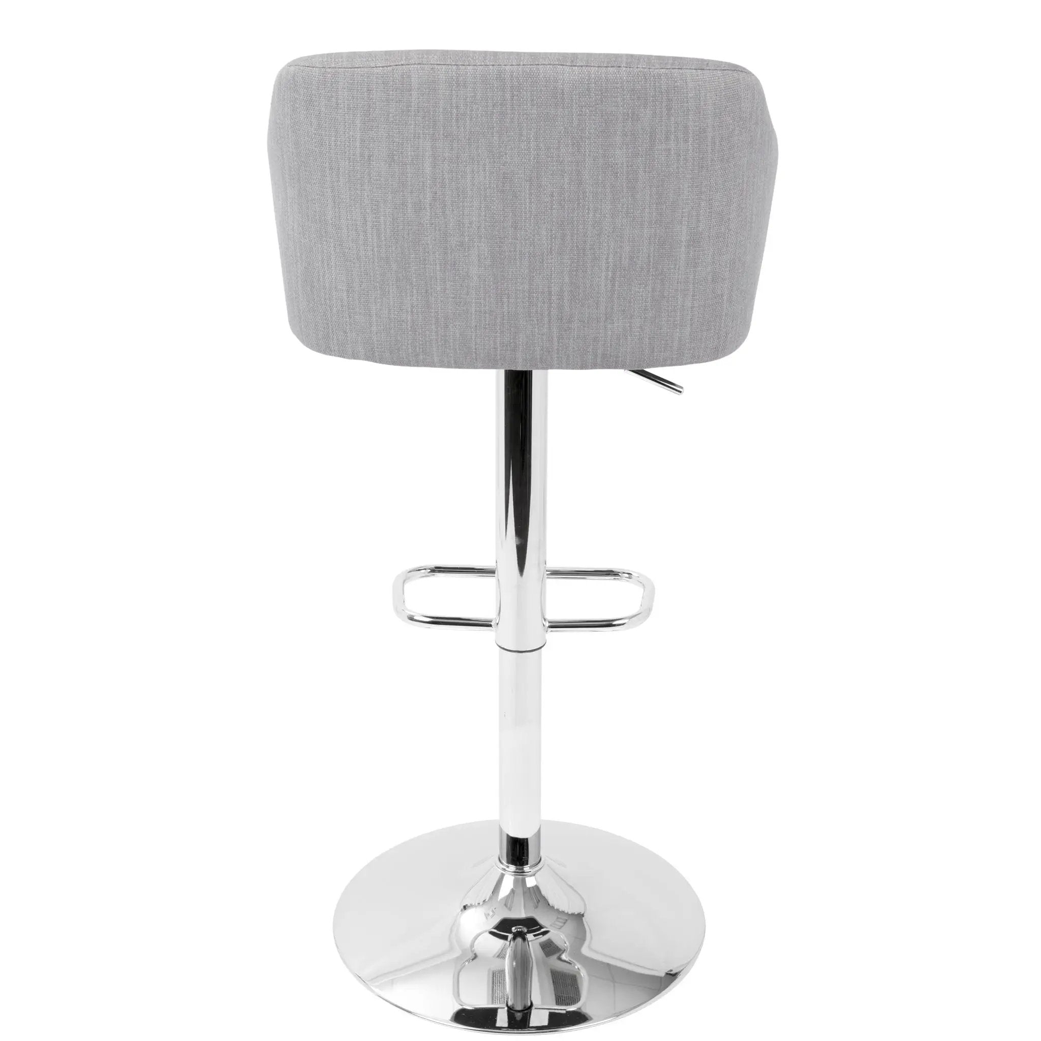 Daniella - Contemporary Adjustable Barstool With Swivel - Light Gray by HouseOfZazla