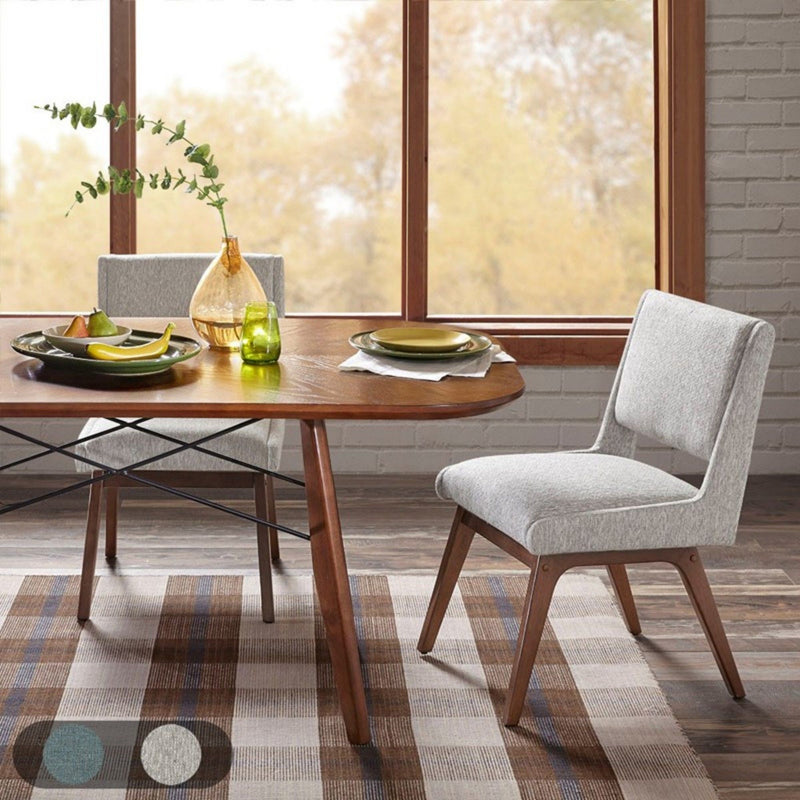 Dining Side Chair Set with Upholstered Cushions - Light Gray, photo 3 of 8