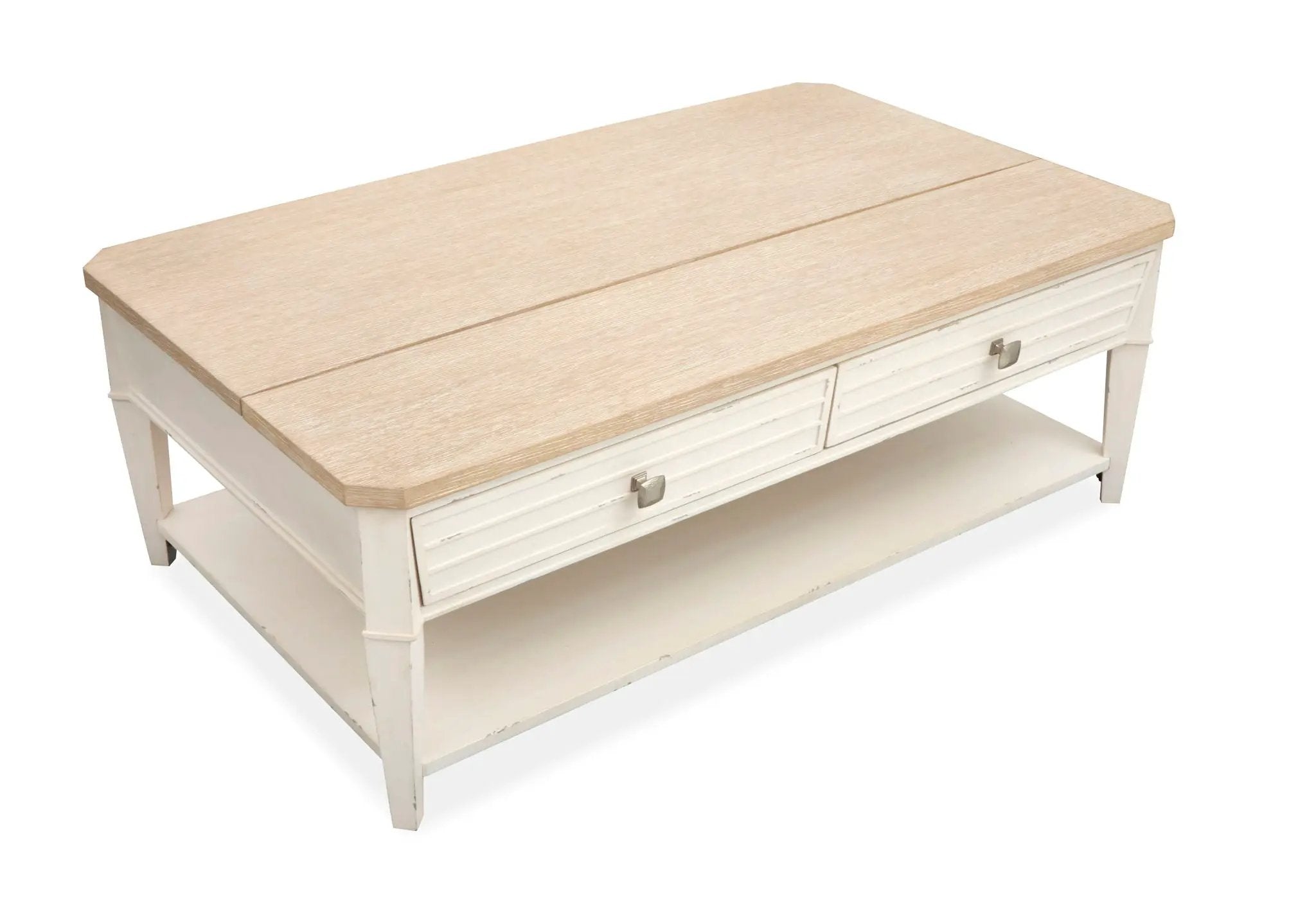 Echo Isles - Lift Top Storage Cocktail Table With Casters - Sea Pearl And Driftwood by Unique Piece Furniture