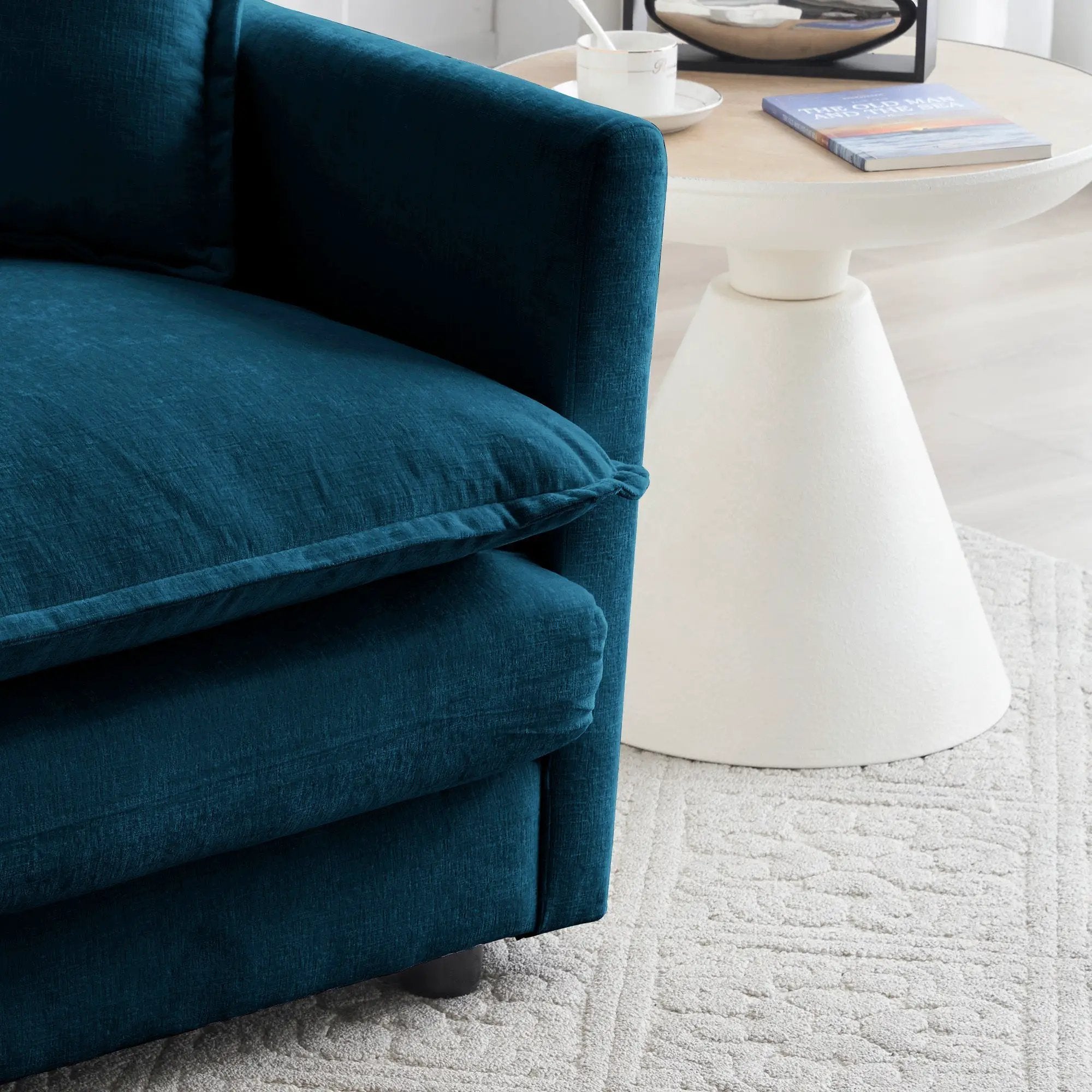 Modular Sectional Sofa for Living Room, U Shaped 5 Seater with Ottoman by HouseOfZazla