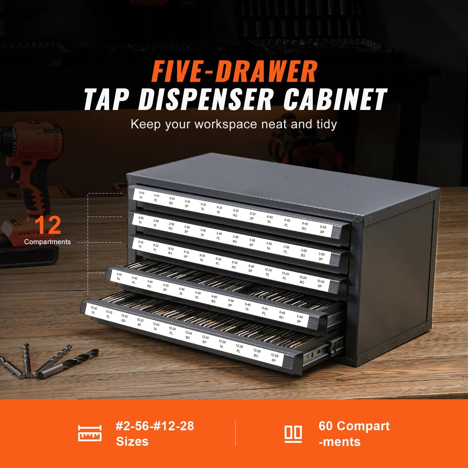 Tap Dispenser Cabinet With Five-Drawer Organizer by HouseOfZazla