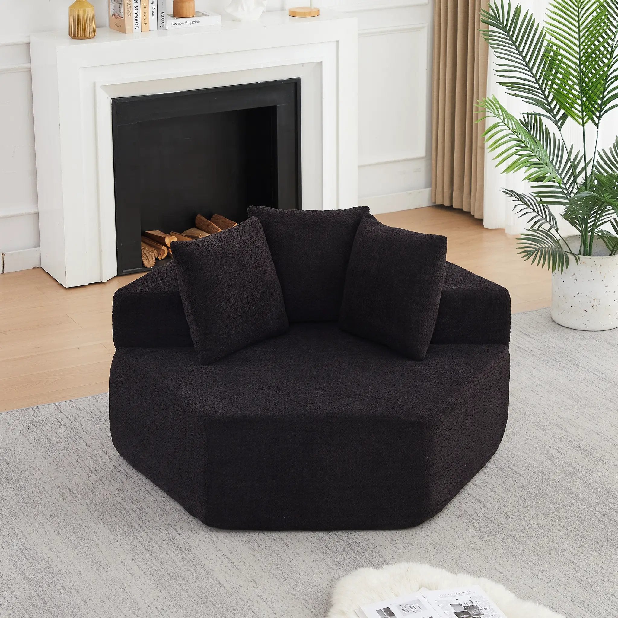 54-inch Modern-style Hexagonal Single Lounge Chair by HouseOfZazla