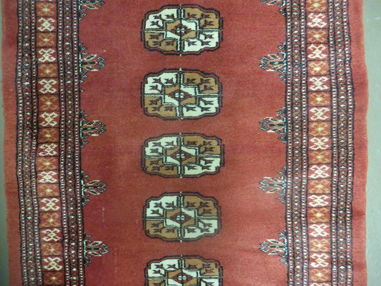 2' 8" X 10' Vintage Handmade Bokhara Turkoman Pakistani Wool Runner Rug Nice by Jewel Rugs