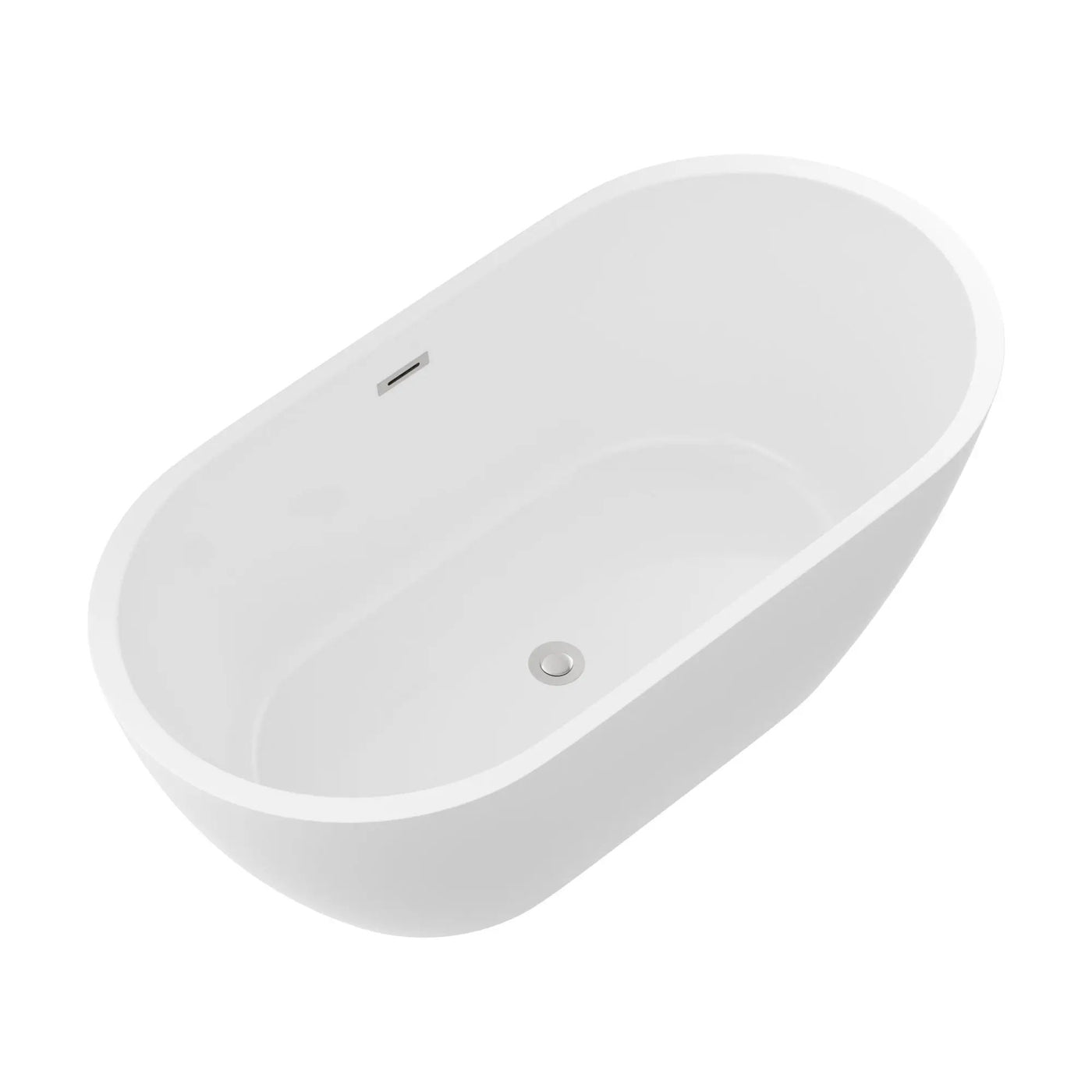 Elegant Oval Freestanding Bathtub, Overflow & Pop Up Drain by HouseOfZazla
