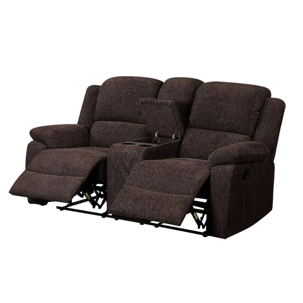 Madden - Motion Loveseat With Console - Brown Chenille by Unique Piece Furniture