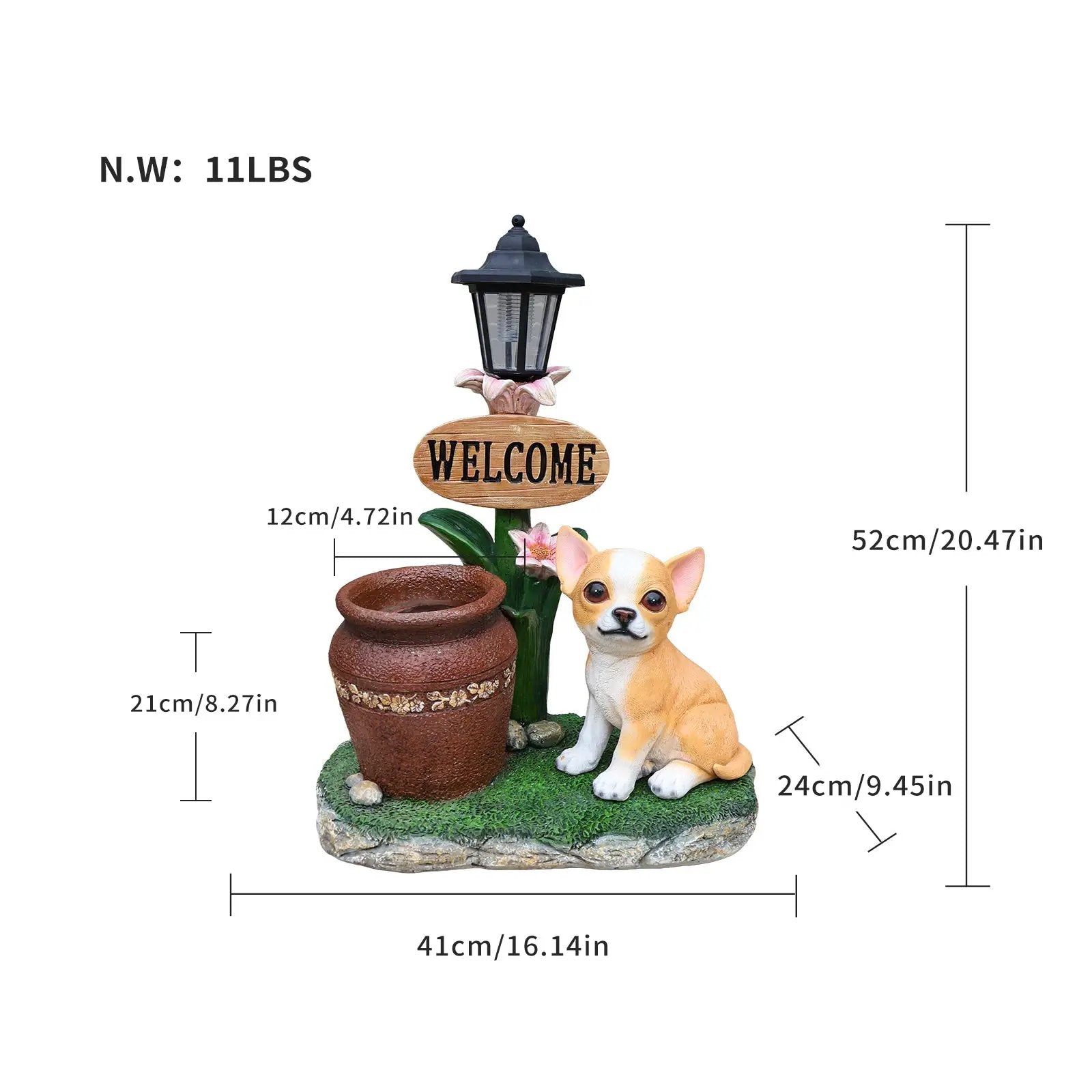 Sitting Corgi Dog Planter Outdoor Decor by HouseOfZazla
