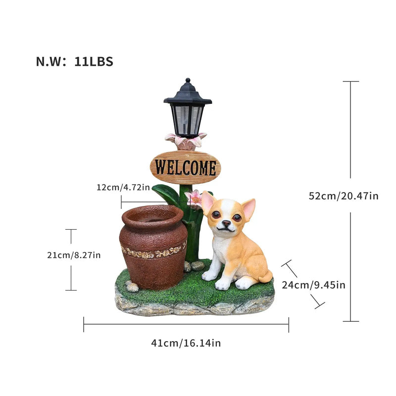 Sitting Corgi Dog Planter Outdoor Decor by HouseOfZazla