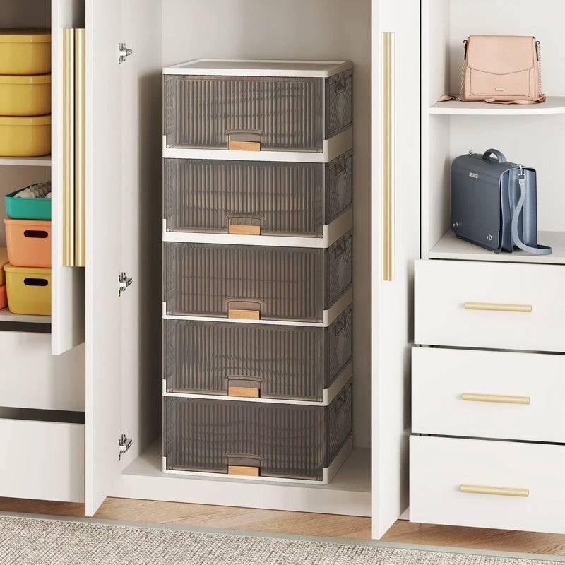 3/4/5/6-Cube Stackable Storage Bins with Detachable Wheels by DirectDeals