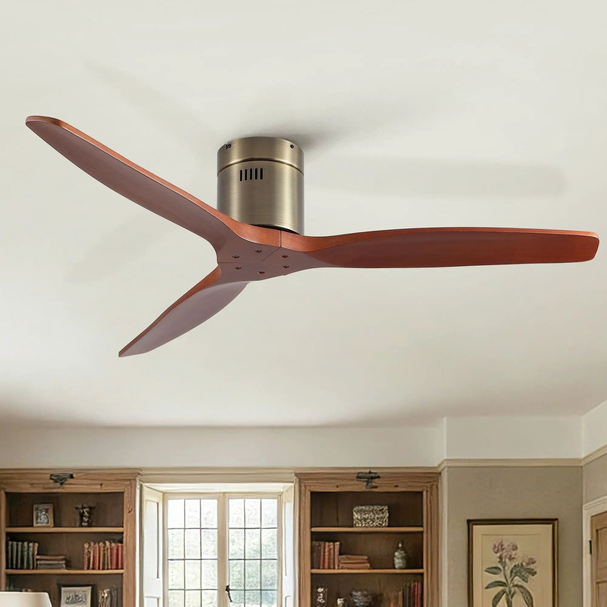 Low Profile Flush Mount Ceiling Fan Without Light by Unique Piece Furniture
