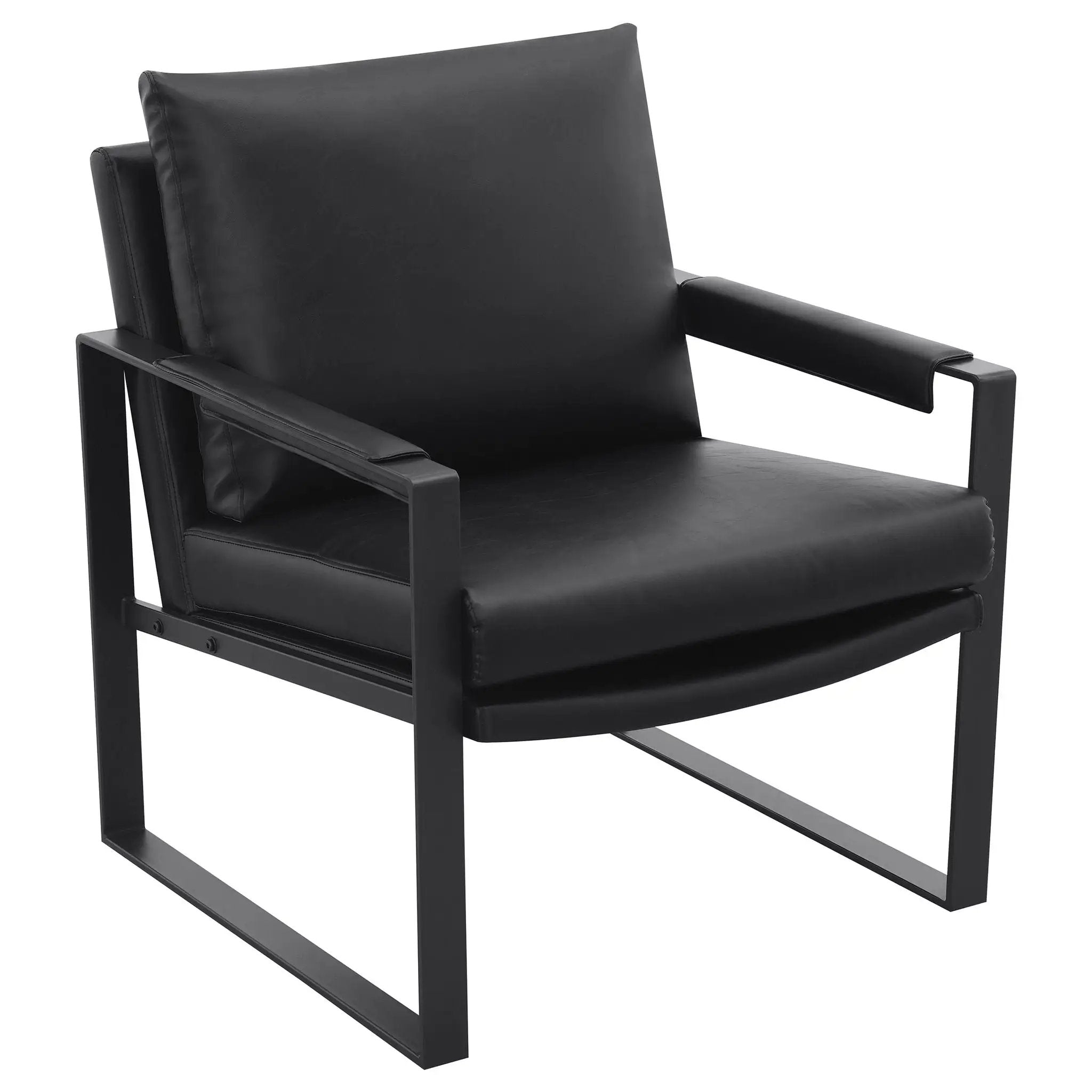 Rosalind Upholstered Track Arm Accent Chair Black by Unique Piece Furniture