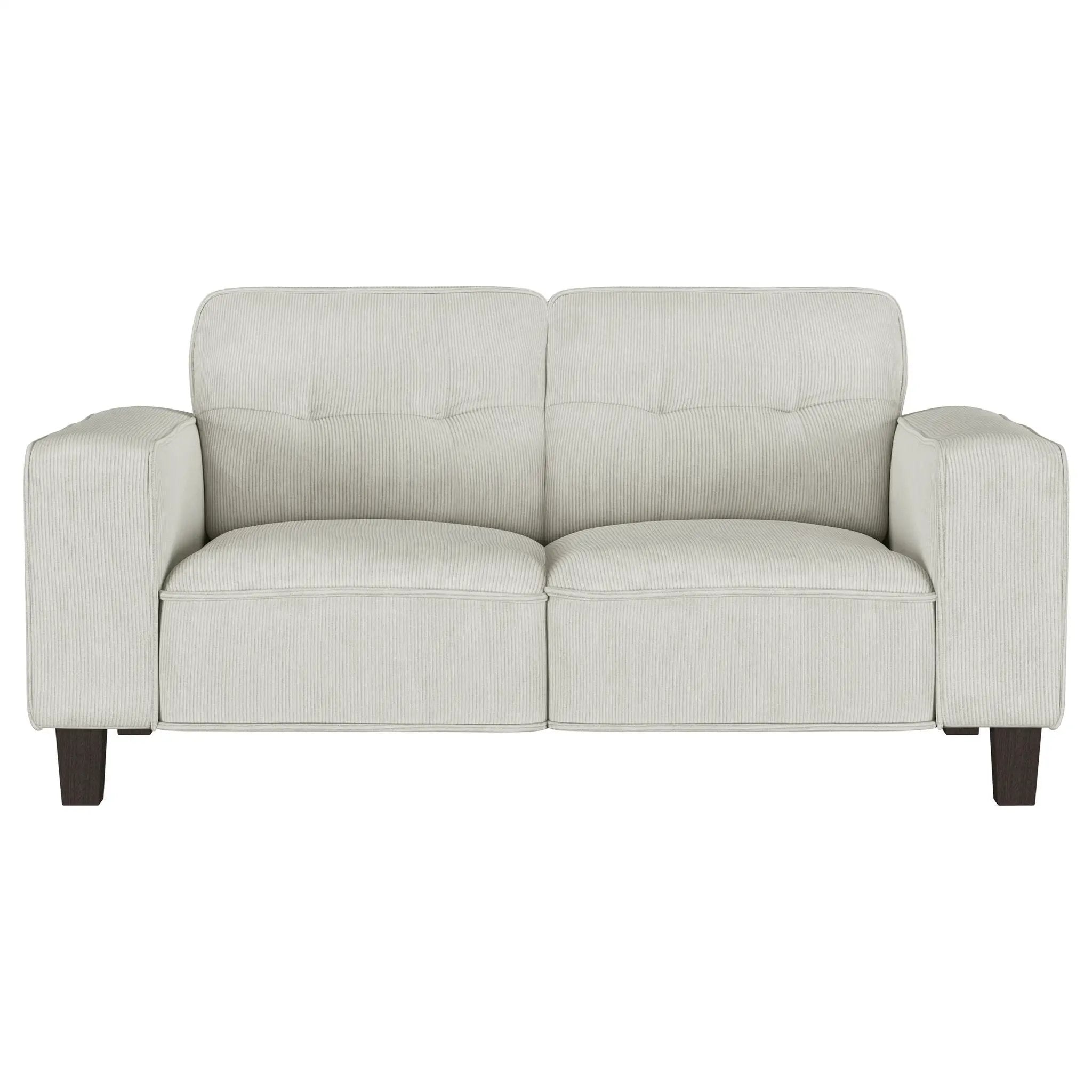 Xana - Track Arm Tufted Loveseat - Greige