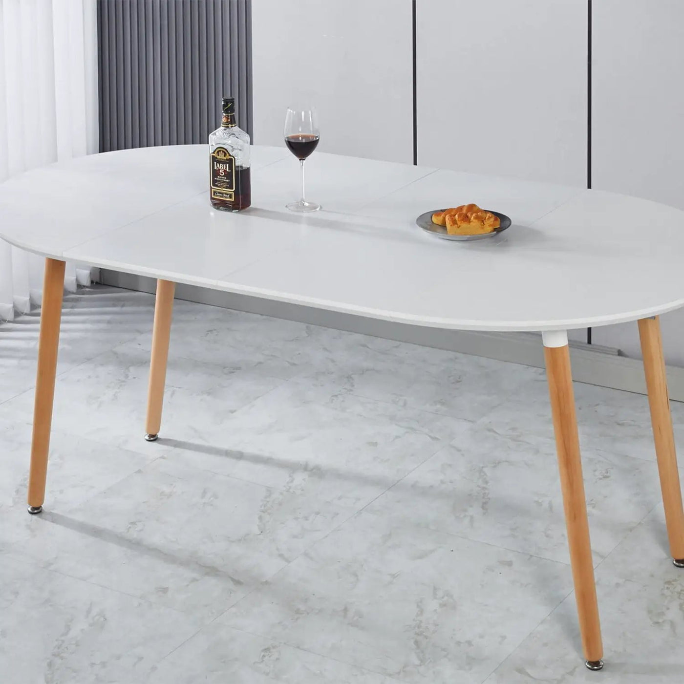 Extensible Table, Dining Table, Office Table, Coffee Table Metal Leg by HouseOfZazla