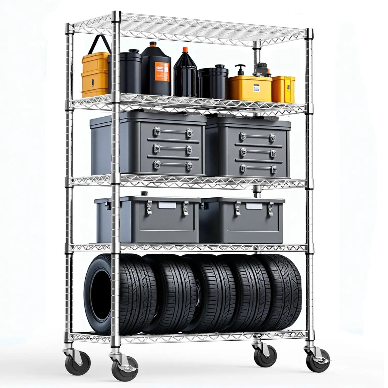 5-Shelf Wire Storage Shelving Unit by HouseOfZazla