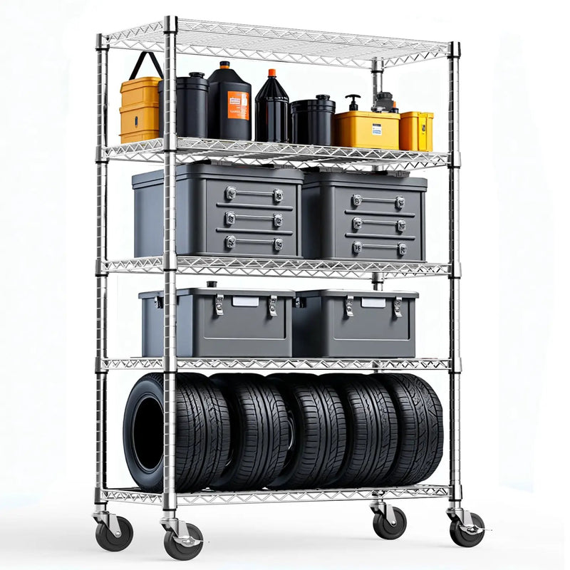 5-Shelf Wire Storage Shelving Unit by HouseOfZazla