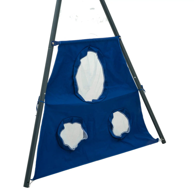 Interesting Six Function Swingset With Net Swing Metal Plastic Safe Swing Set 440Lbs For Outdoor Playground For Age 3+ With 31.5" Net Swing - / by HouseOfZazla