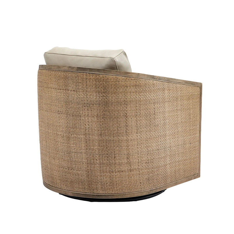 Barrel, Comfy Round Accent Sofa Chair With 360 Degree Swivel, Leisure Arm by HouseOfZazla