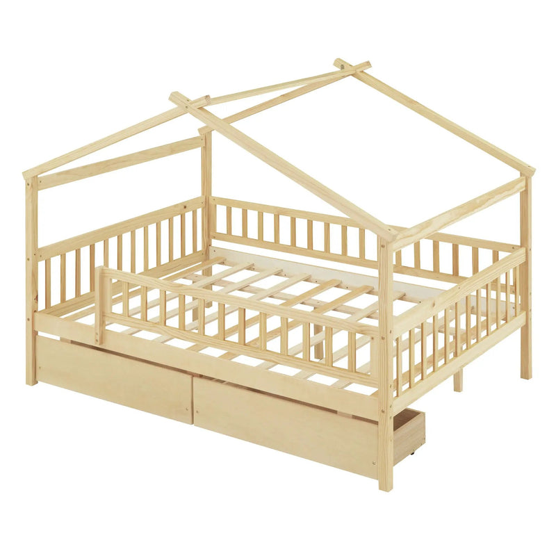 House Bed With 2 Drawers by Unique Piece Furniture