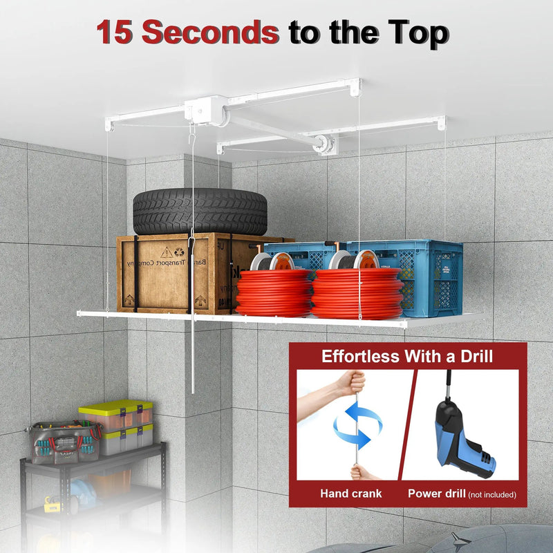 Overhead Garage Storage Rack 3x6 FT for High Ceilings by HouseOfZazla