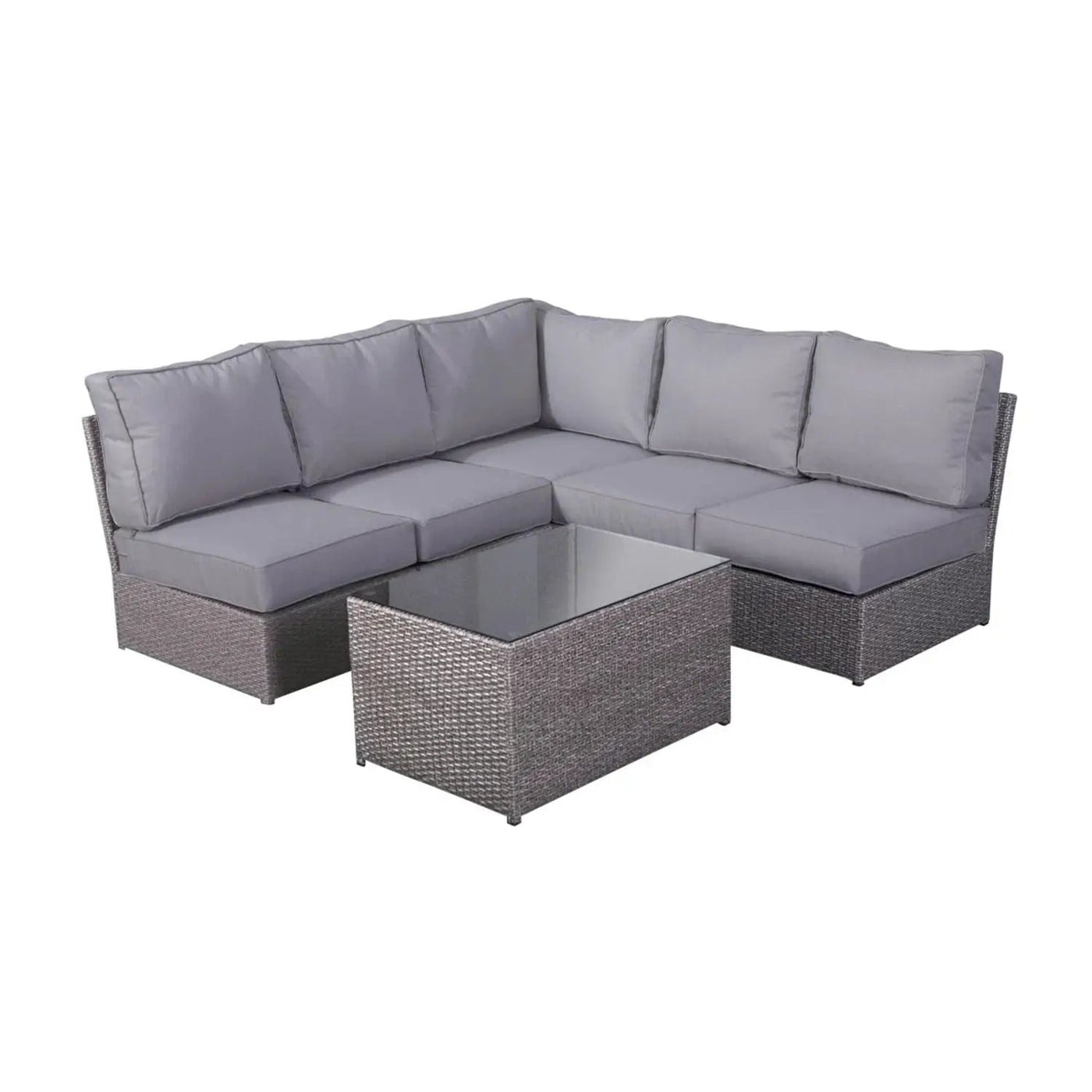Comfortable Modern Patio Rattan Sectional Set With Cushions by HouseOfZazla
