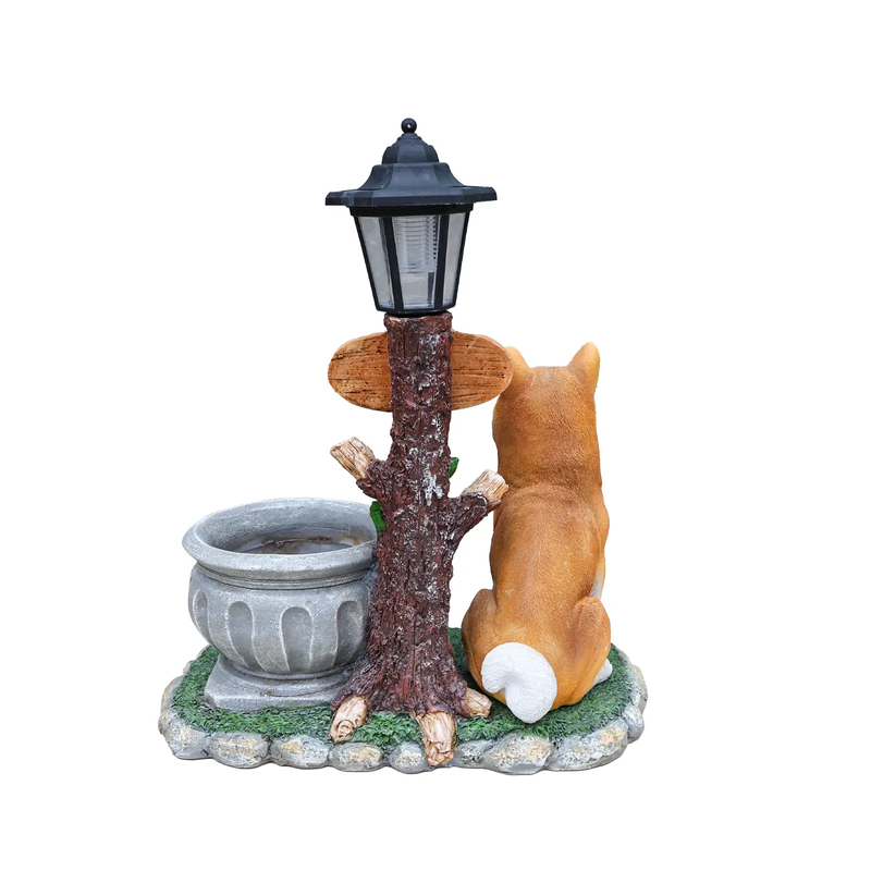 Sitting Akita Dog Planter Garden Decor by HouseOfZazla
