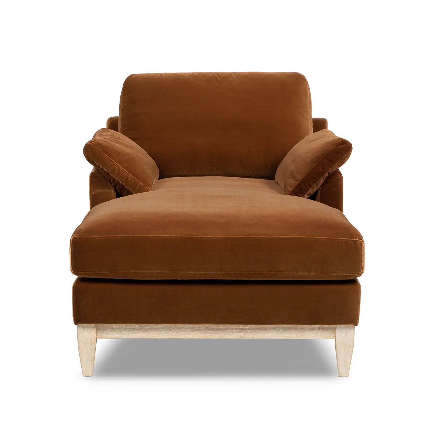 Pasadena Modern Farmhouse Chaise Lounge Chair, Burnt by HouseOfZazla