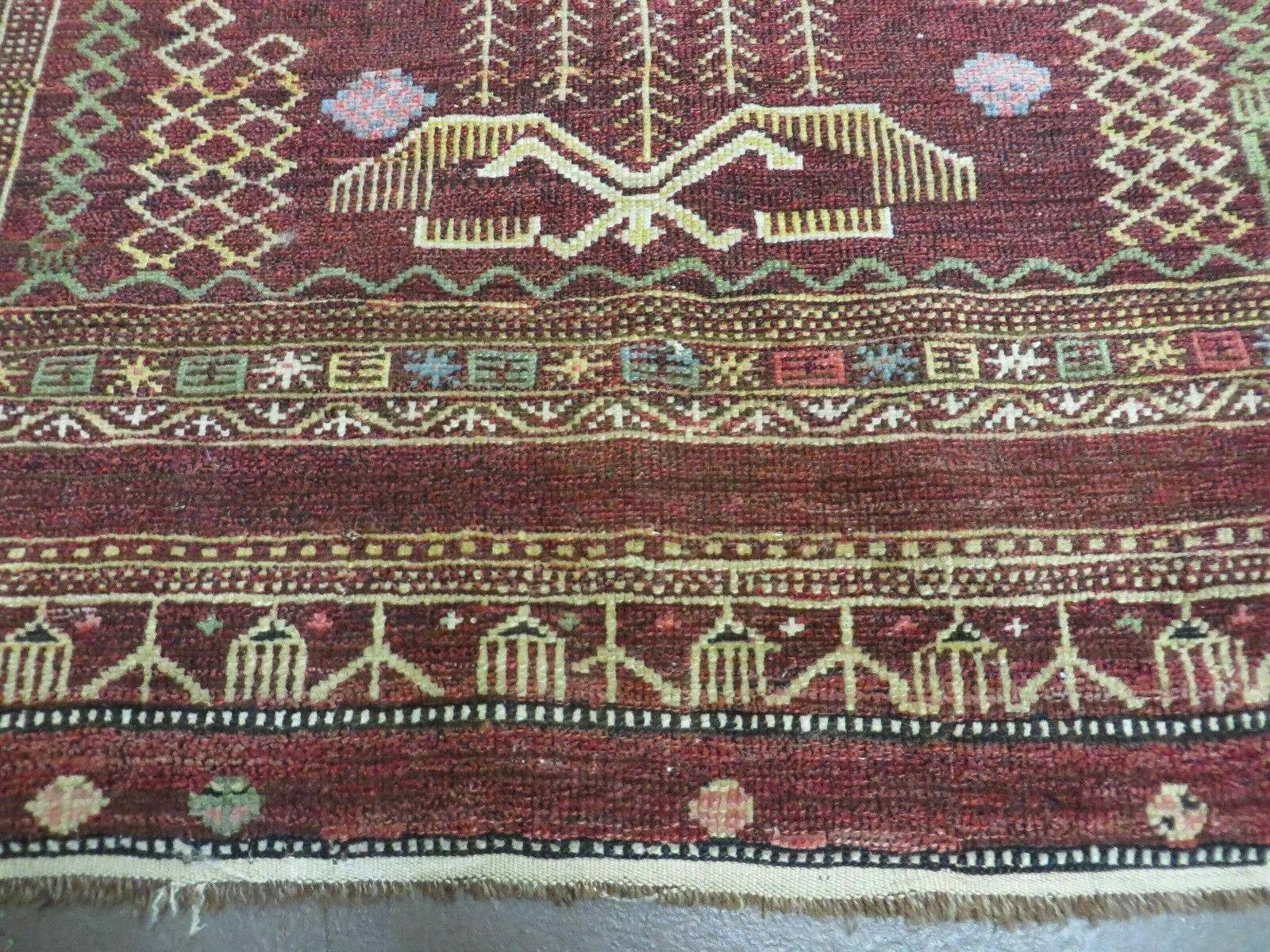 4' X 6' Antique Handmade Caucasian Shirvan Russian Armenian Wool Rug Colorful by Jewel Rugs