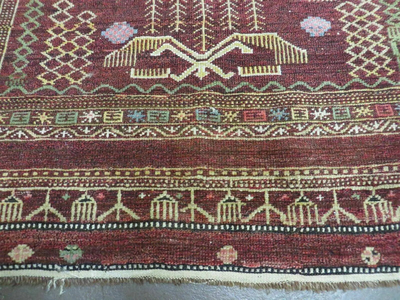 4' X 6' Antique Handmade Caucasian Shirvan Russian Armenian Wool Rug Colorful by Jewel Rugs