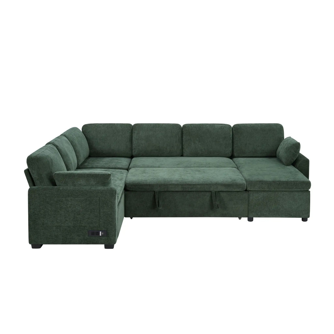 Convertible U-Shaped Sectional Sofa Bed With Reversible Chaise by HouseOfZazla
