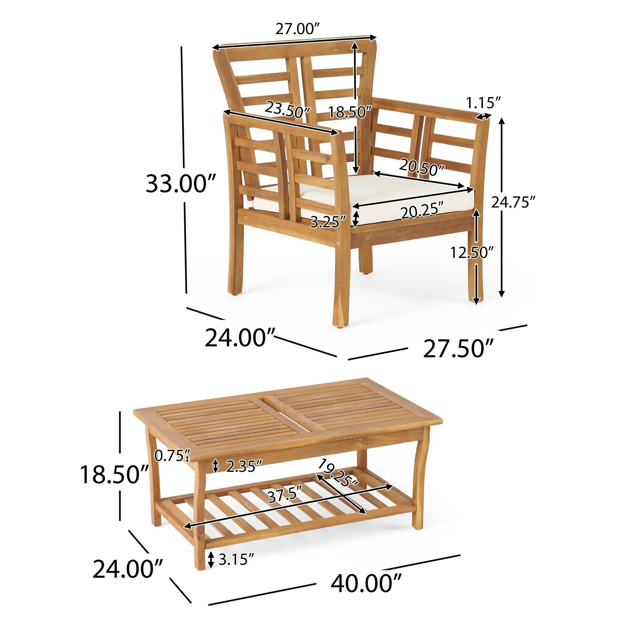 Caydon 2 Club Chairs + Table by HouseOfZazla