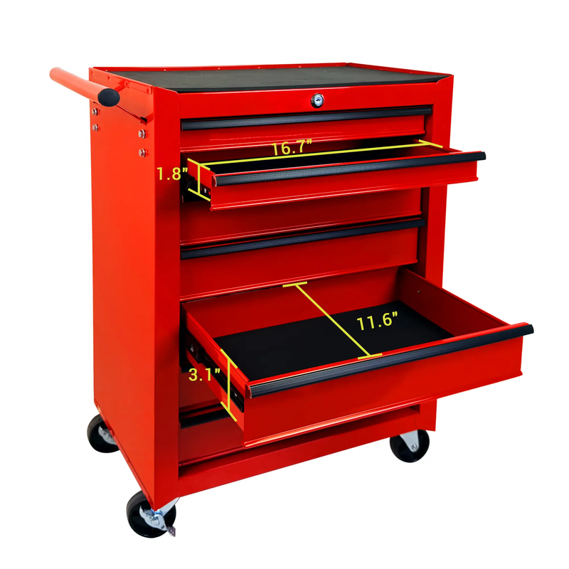 Rolling Metal Tool Chest with 7 Drawers - 20" Steel Cabinet by HouseOfZazla