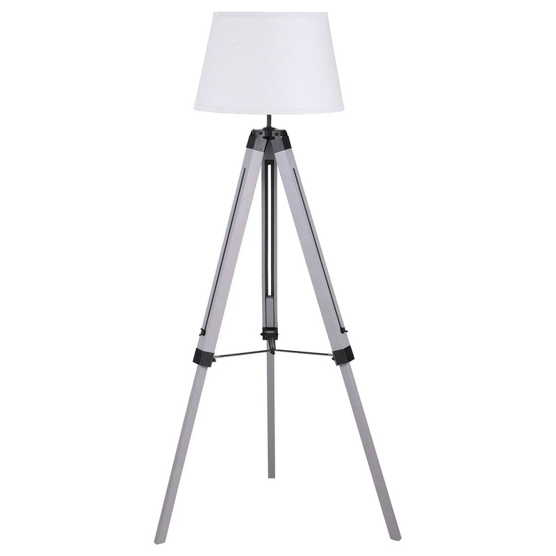 Dayton 56-inch Empire Shade Metal Tripod Floor Lamp Grey by Unique Piece Furniture