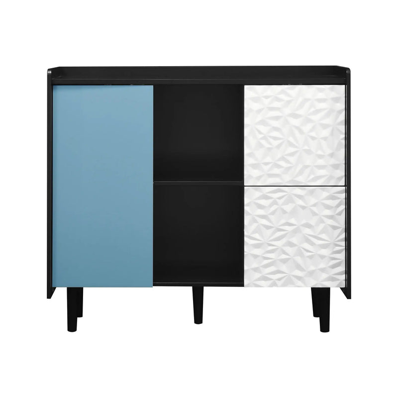 Modern Sideboard Buffet Cabinet With Doors And Unique Panel Styling by HouseOfZazla